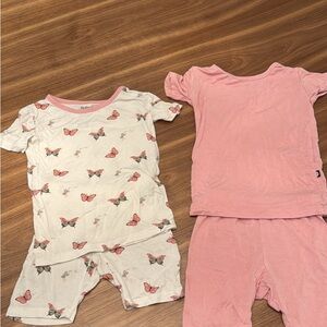Kyte BABY Pink and Cream Butterfly Pajama Set